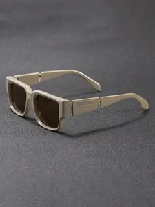 Unisex Retro Square Sunglasses Uv400 Protection, Casual PC Frame Eyewear for All Seasons, Perfect for Beach Parties Outdoor Sports