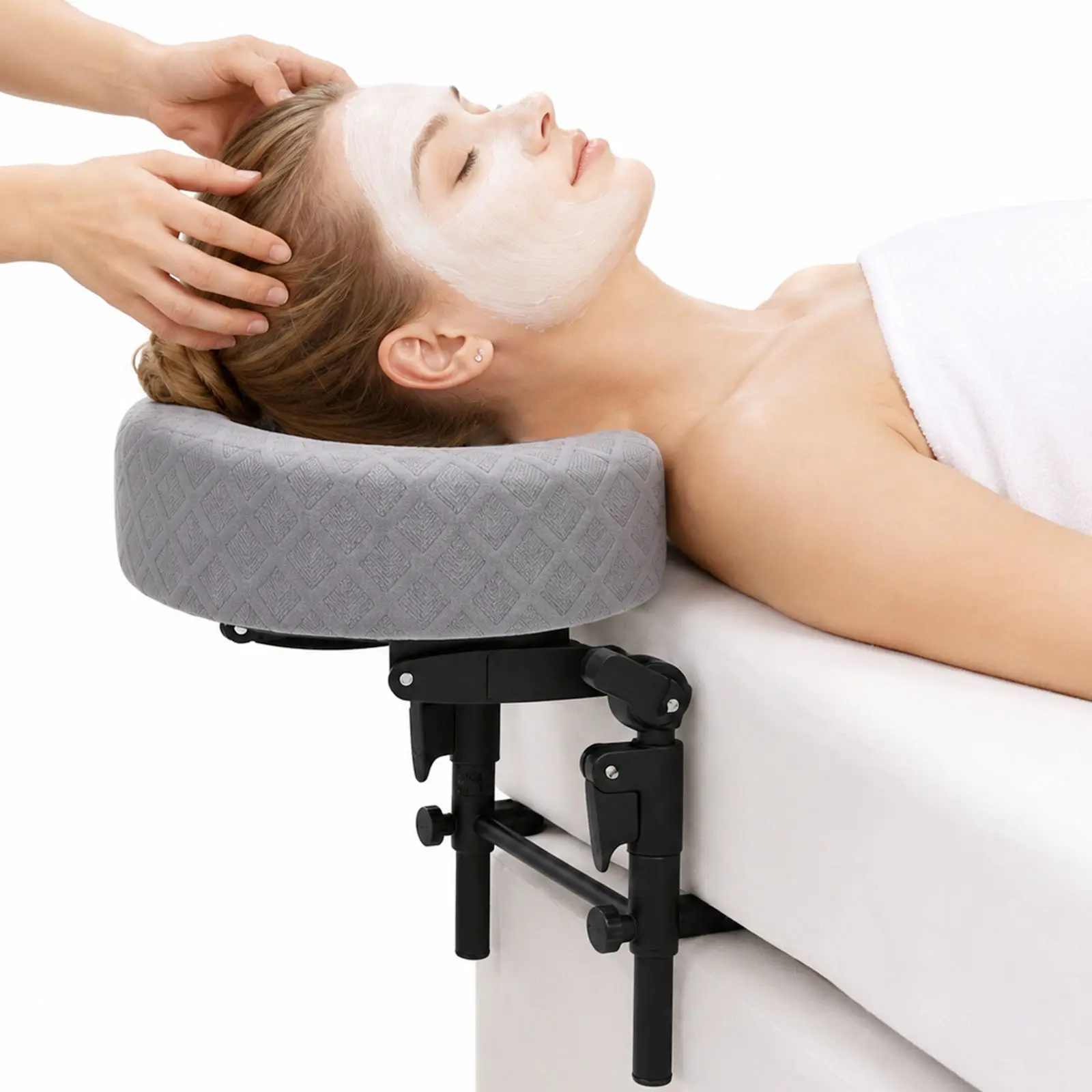 Adjustable Massage Face Cradle Headrest for Bed, Portable Face Down Pillow Support for Massage Table, Comfort Face Rest Pillow for Home Facial Spa and Beauty Salon Use