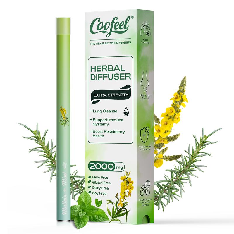 Coofeel Herbal Diffuser 2000mg Extra Strength Supports Natural Health Clears Lungs Detoxifies Enhances Immune System Instant Refreshing with Verbasco Mint & Thyme Coofeel Herbal Diffuser 2000mg Extra Strength Supports Natural Health Clears Lungs Detoxifies Enhances Immune System Instant Refreshing with Verbasco Mint & Thyme