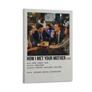 How I Met Your Mother Tv Series Poster 18 Poster Canvas Wall Art For Bedroom Decor Bar Office Room Decor Gift