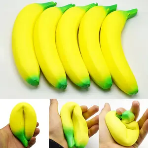 Anti-stress Squishy Banana Toys Slow Rising Jumbo Squishy Fruit Squeeze Toy Funny Stress Reliever Reduce Pressure Prop #JJL