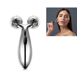 Ice Roller & Jade Gua Sha, Suitable for Facial, Neck and Leg Massage with Natural Jade Stone GuaSha Board, Facial Beauty Instrument for Mother's Day Gifts