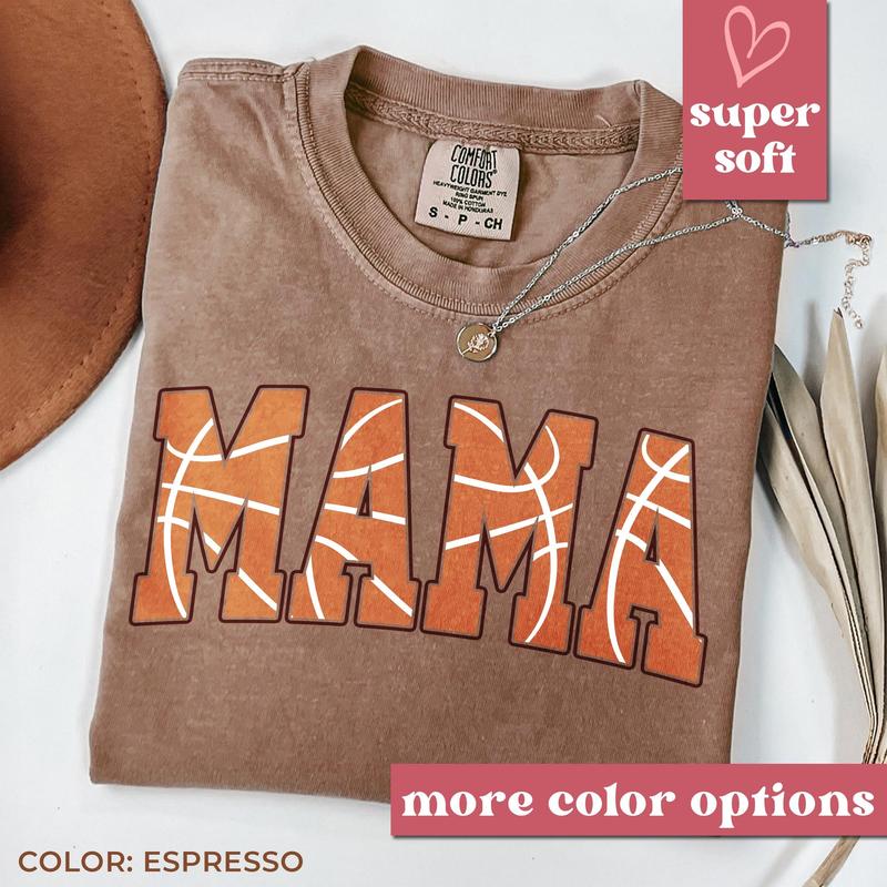 Comfort Colors Cute Basketball Mama Shirt, Mothers Day Gift For Basketball Mom, Gift For Basketball Lover Mom Shirt, Basketball Season Mom