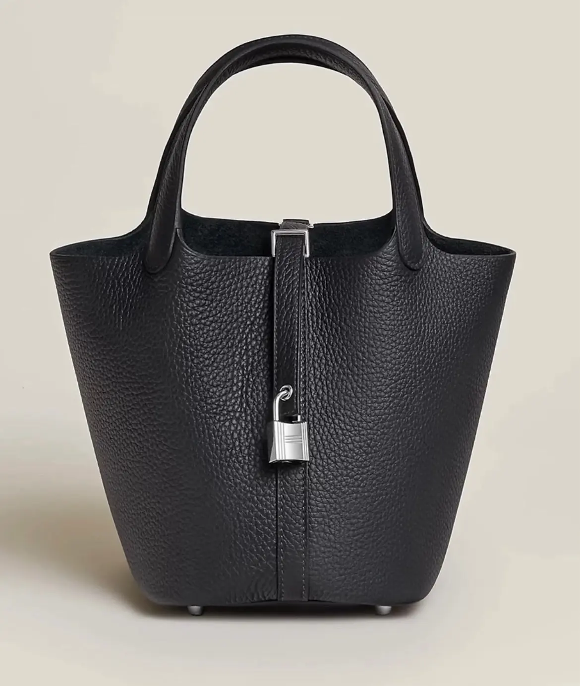 Pre-owned HERMÈS Picotin Lock 18 Bleu Nuit 3Y Near Black Togo Leather Palladium Hardware K Stamp Bucket Handbag 2604279