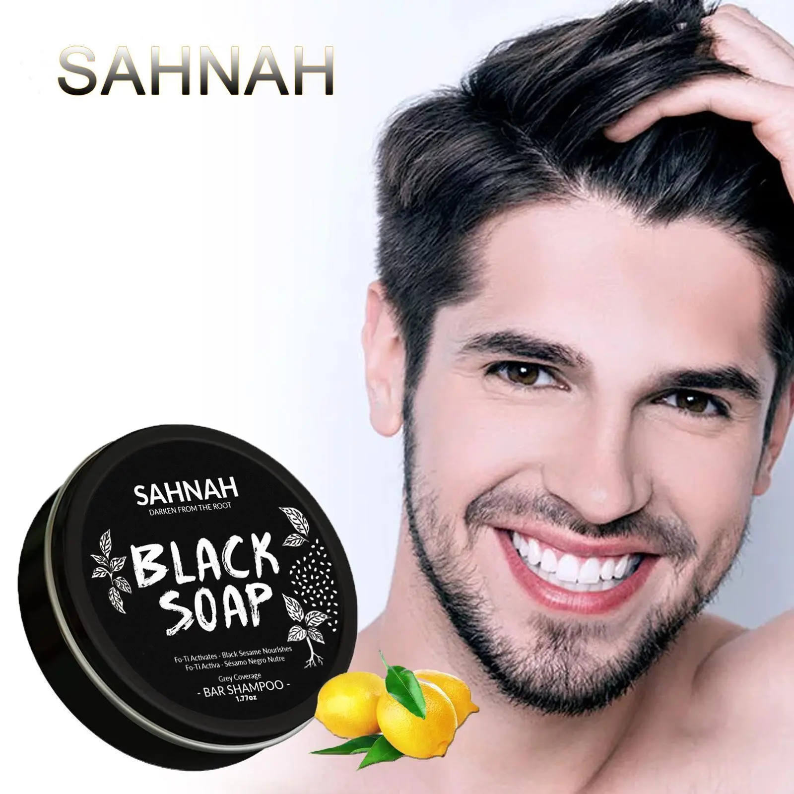 Plant Herbal Black Hair Soap - Gentle Cleansing Haircare Bar for Restoring Natural Black Hair, Beauty Products, Wash Gently, Herbal Blend