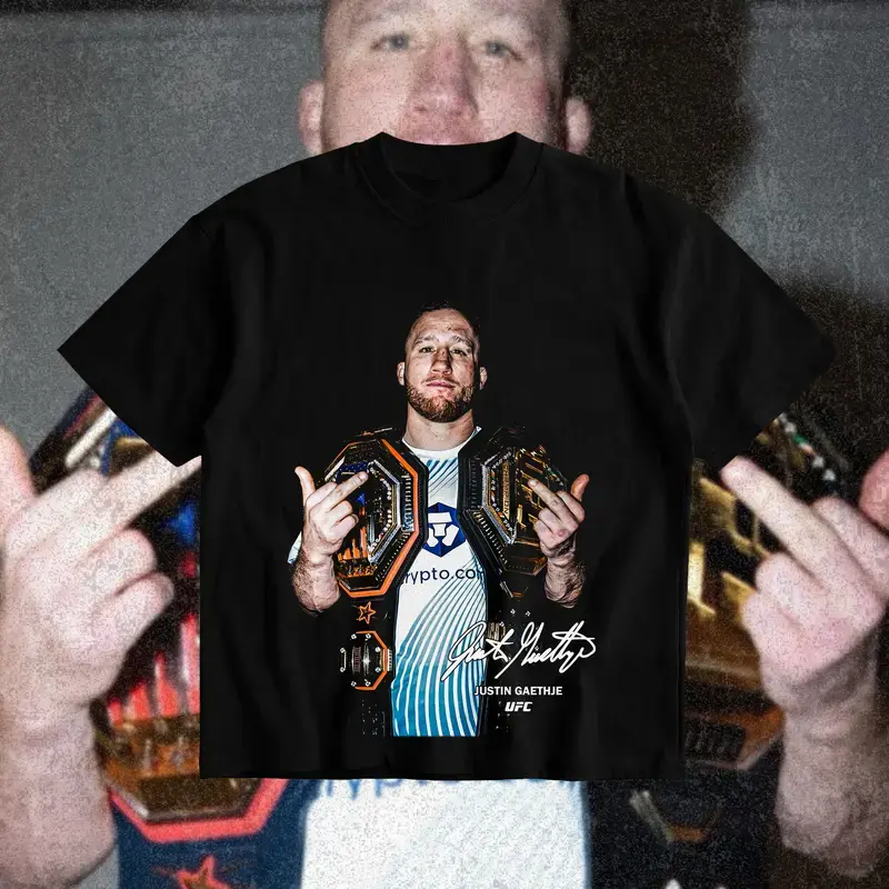 Justin Gaethje UFC Freedom 250 Heavy Cotton T-Shirt Justin Gaethje Graphic Tee UFC Combat Sports Fan Shirt MMA Fight Night Shirt Gift for Men Women American Made Fightwear