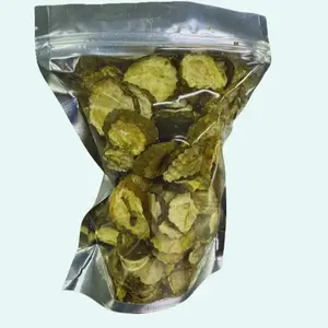 Freeze dried dill pickle chips