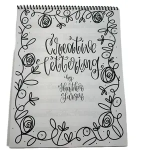 Handlettering workbook and coloring book