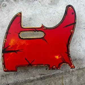 Crepitis Guitarsenal Custom Cel Shaded Tele Style 8 hole Hand Painted PickGuard