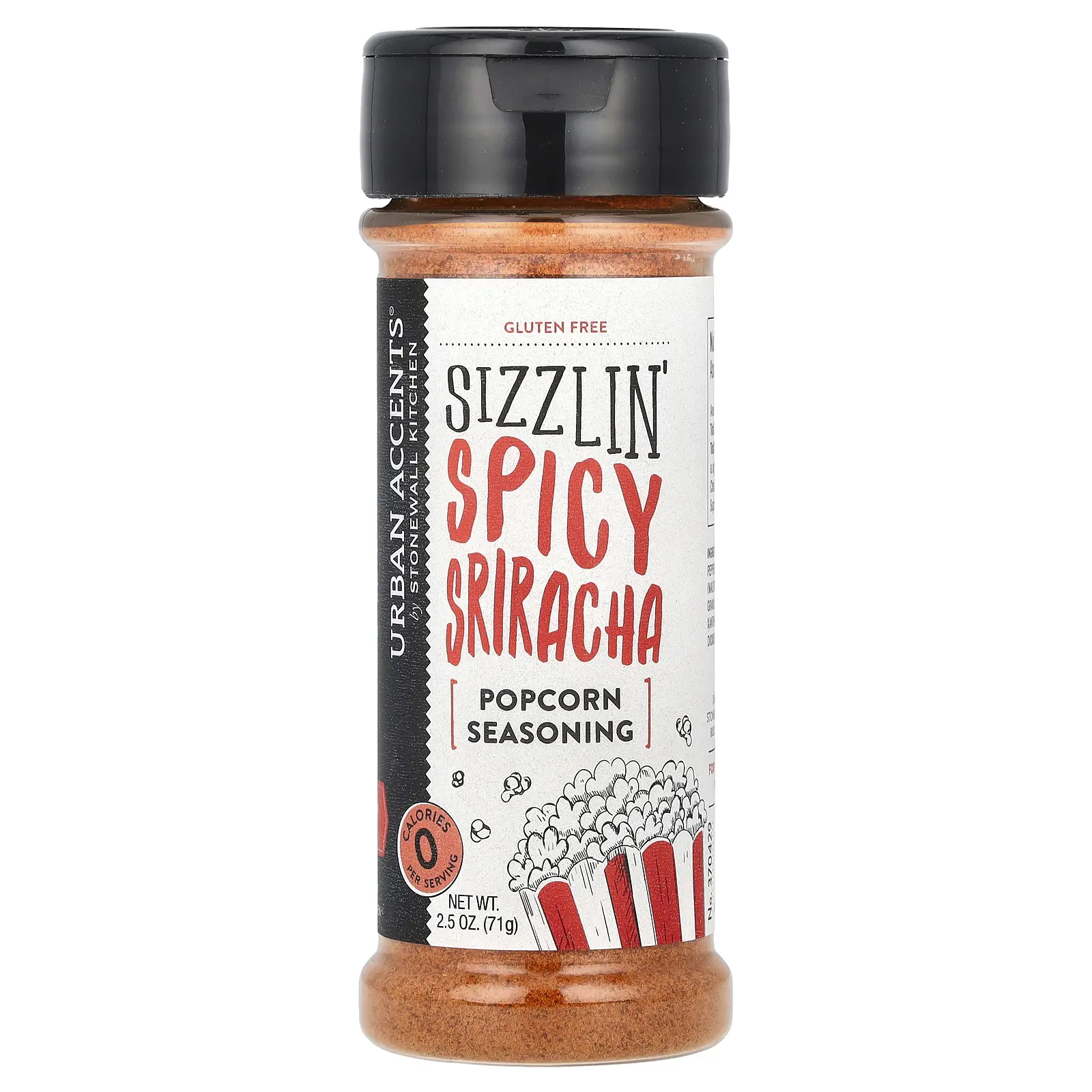 Urban Accents Popcorn Seasoning, Sizzlin' Spicy Sriracha, 2.5 oz (71 g)