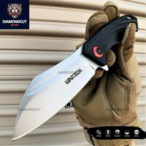8" Tactical Cleaver Pocket Knife Outdoor Camping Hunting Durable 3cr13 EDC Folding Knife Compact, Razor Sharp Edge, Versatile