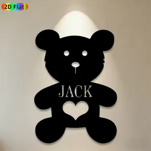 1pc Teddy Bear Metal Wall Art,Teddy Bear Statue Mural, Ideal Gift for Valentine's Day, Wedding, Animal Decor Enthusiasts, Weather-Resistant Metal Wall Decor Wall Sculptures, Perfect for Bedroom Wall & Garden Fence Teddy Bear Enthusiasts