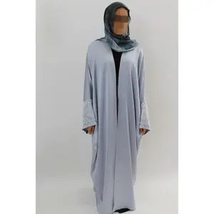Moonlight - Luxury Satin Blue Abaya