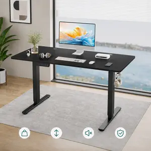 63"x24" Electric Height Adjustable Standing Desk, Sit Stand Home Office Desk with Memory Controller, Ergonomic Stand Up Computer Workstation, Splice Board Desktop, Adjustable Rising Desk for Work, Gaming & Study