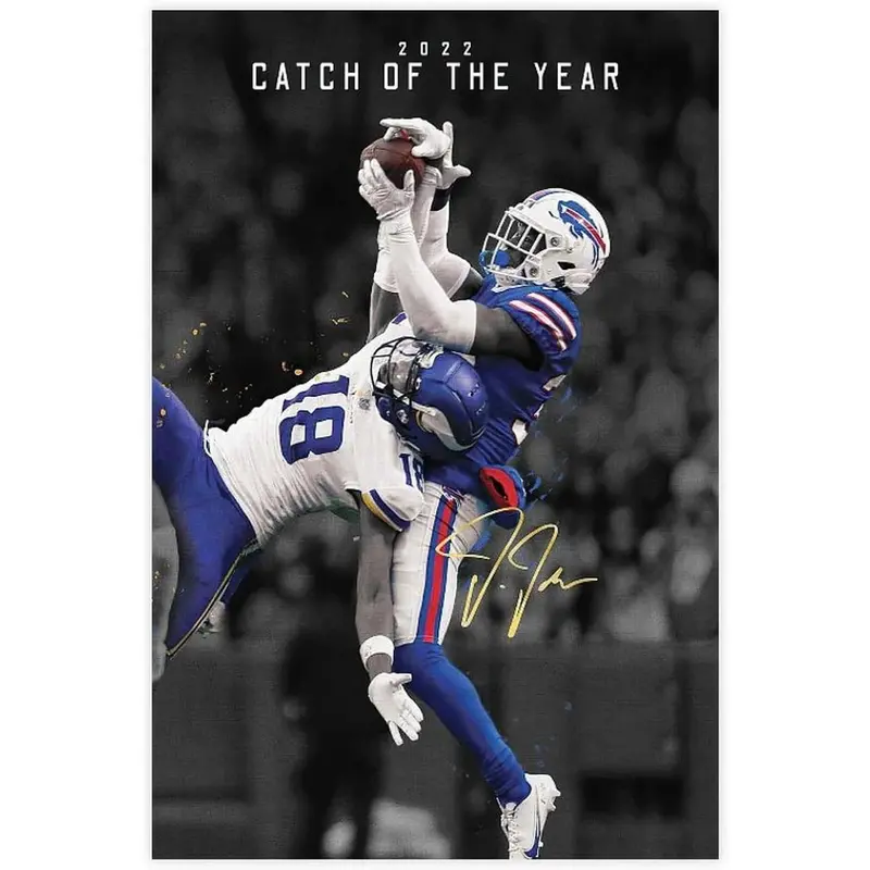 Sports Star Poster Justin Jefferson  Poster Wall Art Prep Room Decor Paintings for Living Room Bedroom Decoration Unframe(Unframe)