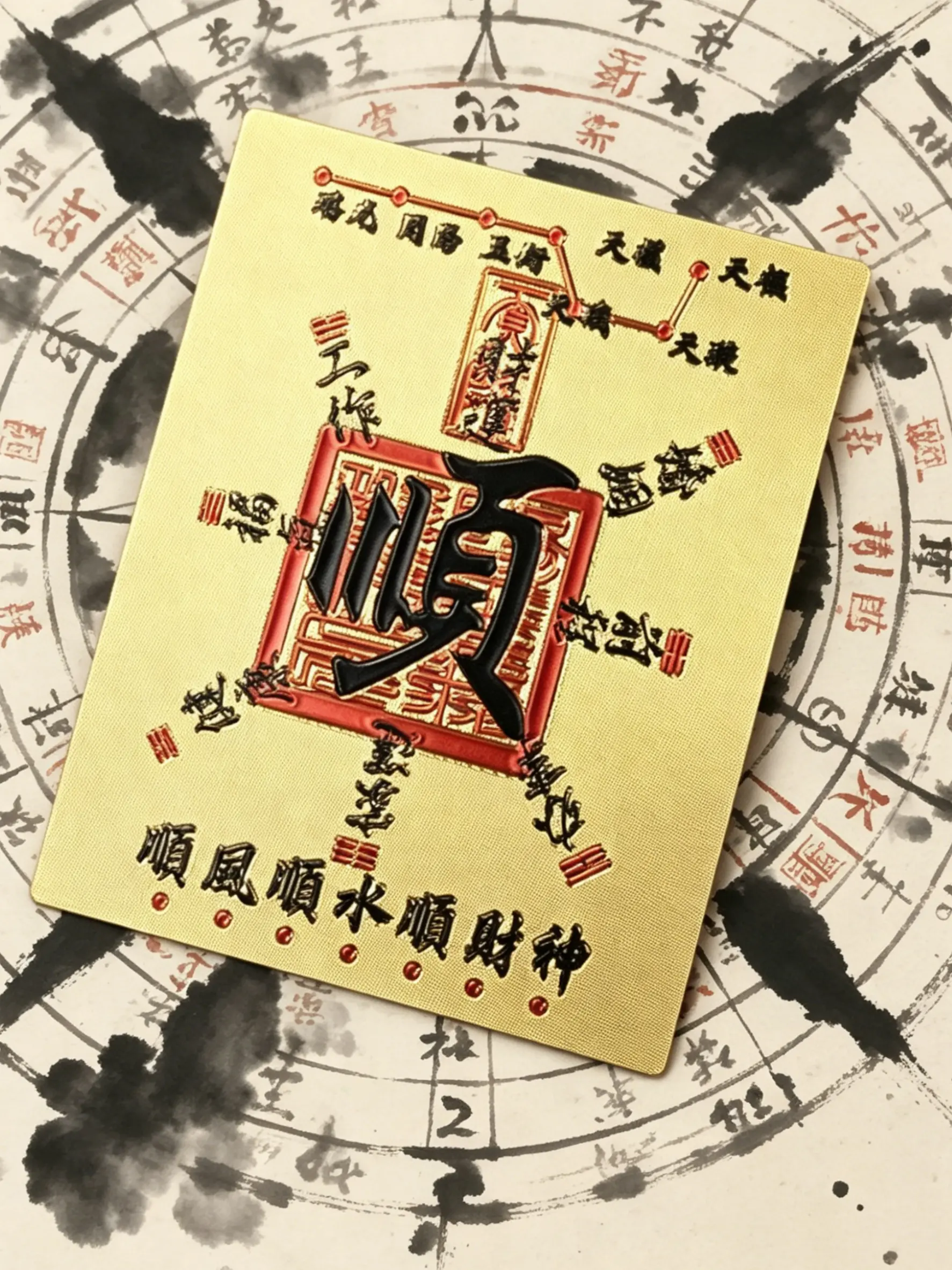 Smooth Sailing Smooth Wealth God Metal Sticker, Attract Fortune Boost Luck Block Villains, Turn Bad Luck Into Good Metaphysics Sticker
