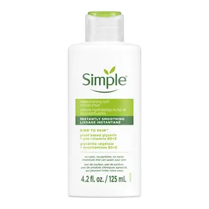 Simple Kind To Skin Replenishing Rich Moisturizer – Fall & Winter Face Moisturizer for Dry Skin – Long Lasting Hydration – With Niacinamide, Vitamin B5 & E – 4.2 oz Hydrating  Moisturizing Cream