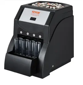 VEVOR USD Coin Sorter, Coin Sorter Machine for USD Coin 1¢ 5¢ 10¢ 25¢, Sorts up to 230 Coins/min, Coin Sorter and Wrapper Machine Holds 200 Coins Included 4 Coin Tubes