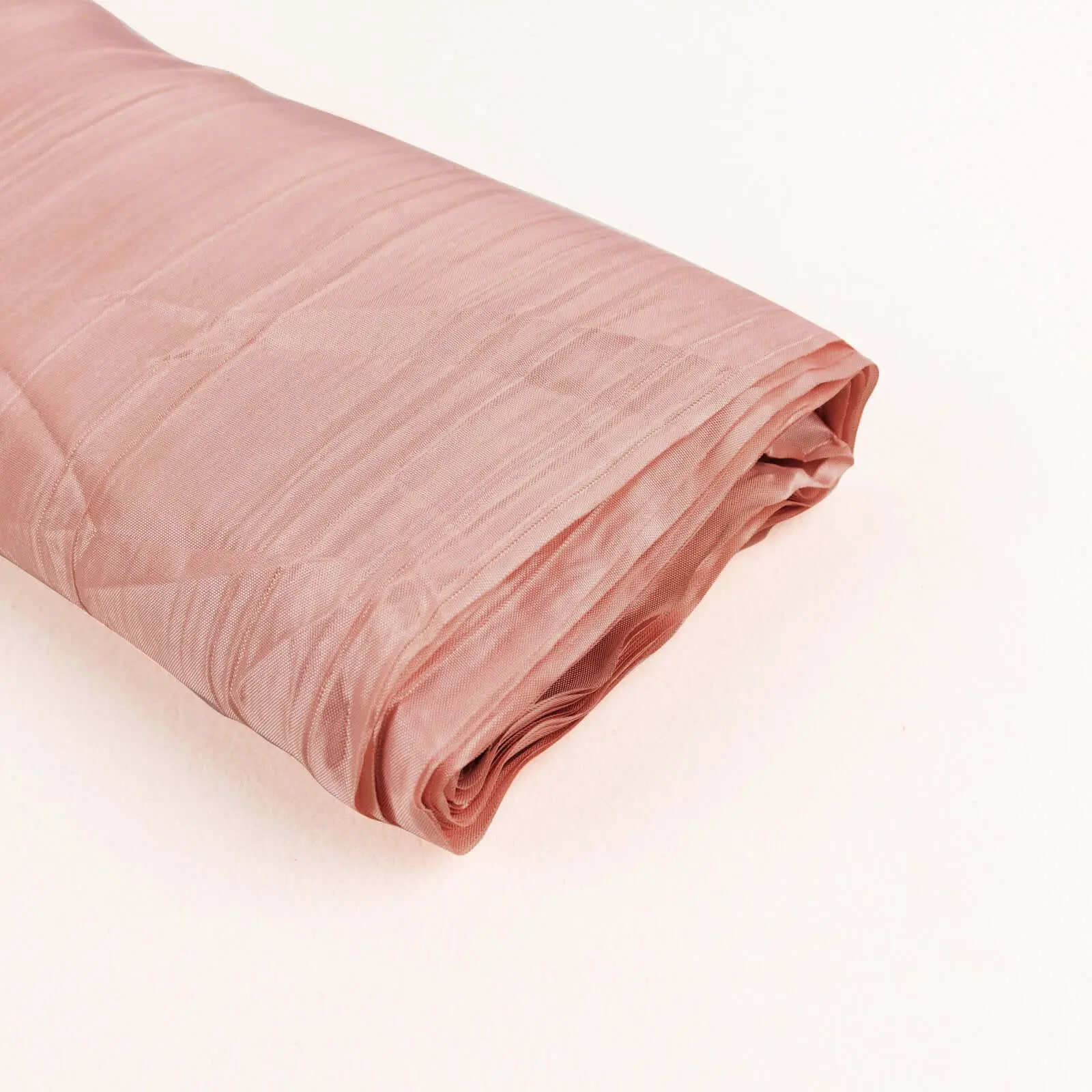 Dusty Rose Accordion Crinkle Taffeta Fabric Bolt 54"x10 Yards
