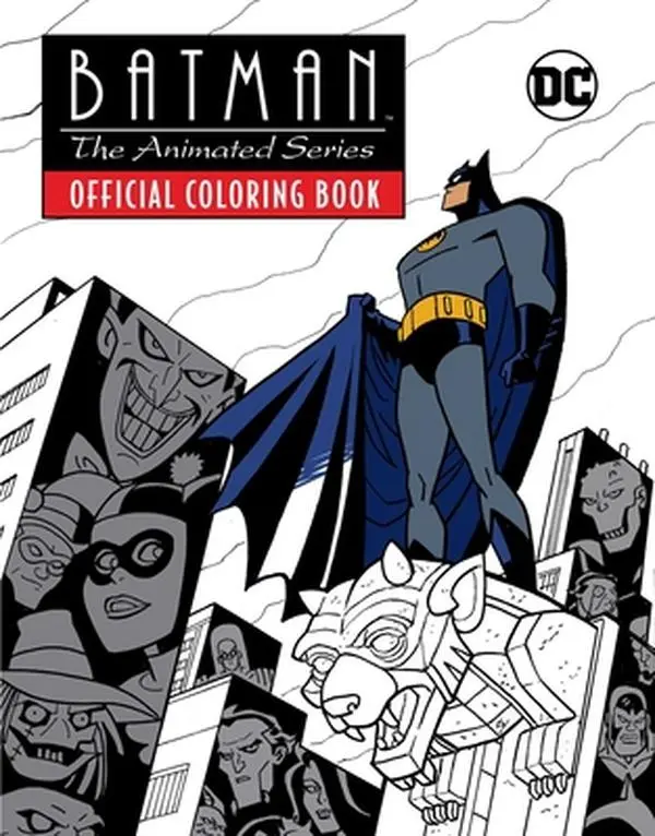 Iconic Batman: The Animated Series Official English Coloring Gift Book - Insight Editions Paperback, Illustrated Activity Book, Themed Option, 0.6 lbs, Themed Coloring Books