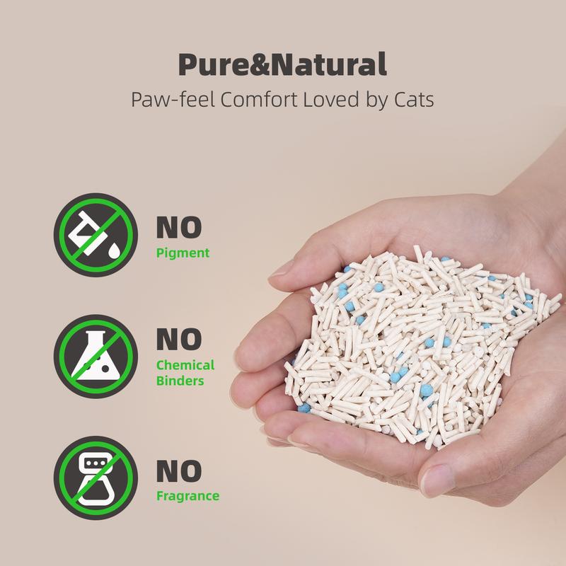ZuttoNyan 4-in-1 Cassava Mixed Cat Litter,Strong Clumping,Non-stick bottom,Non-stick scoop,Rich in Natural lngredients Healthy Cat Litter