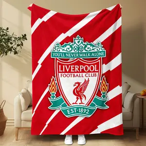Liverpool Fc Crest Blanket, Super Soft Fleece Design in and, Perfect Gift for Fans and Home Decor