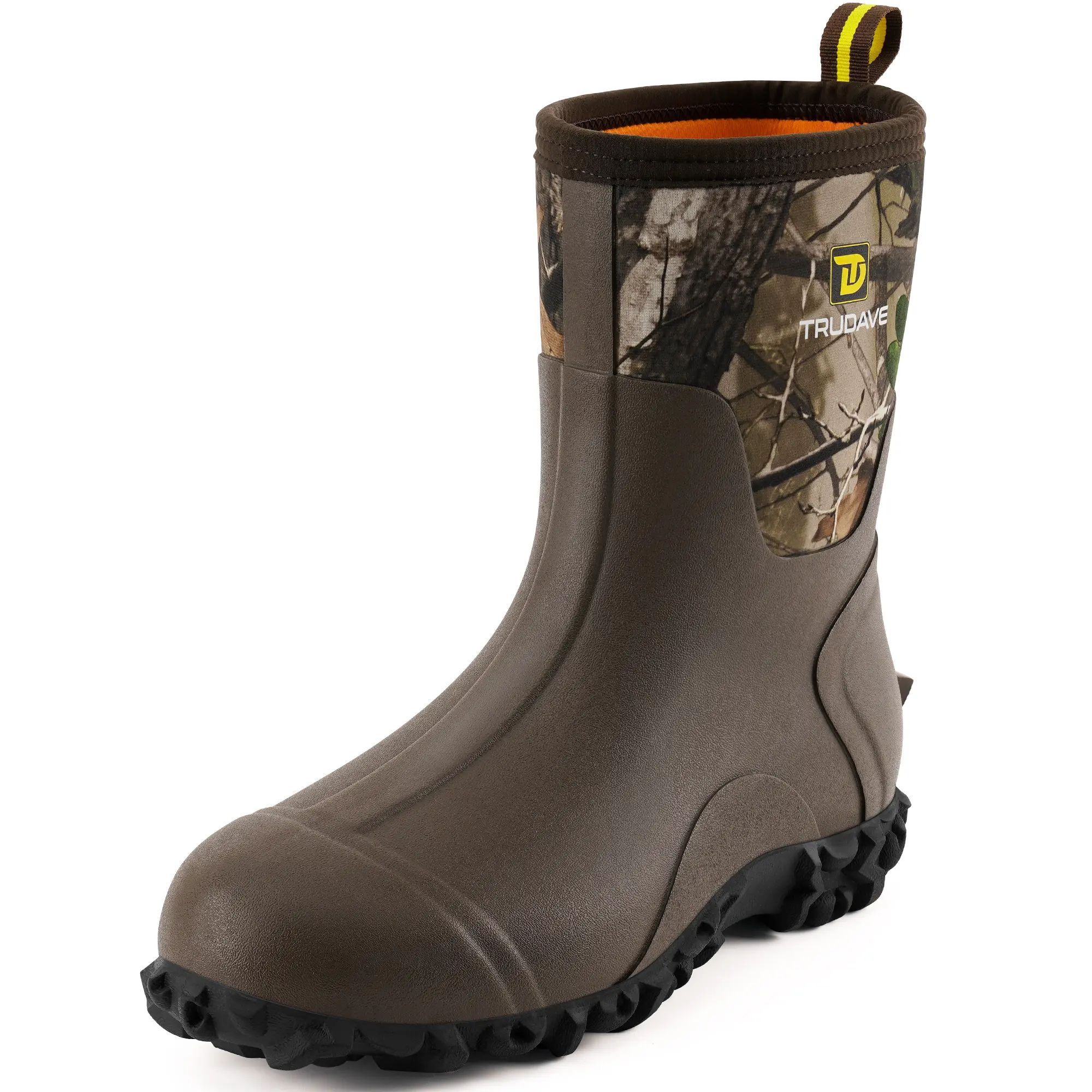 Trudave Rubber Boots for Men, 6mm Neoprene Insulated Mud 