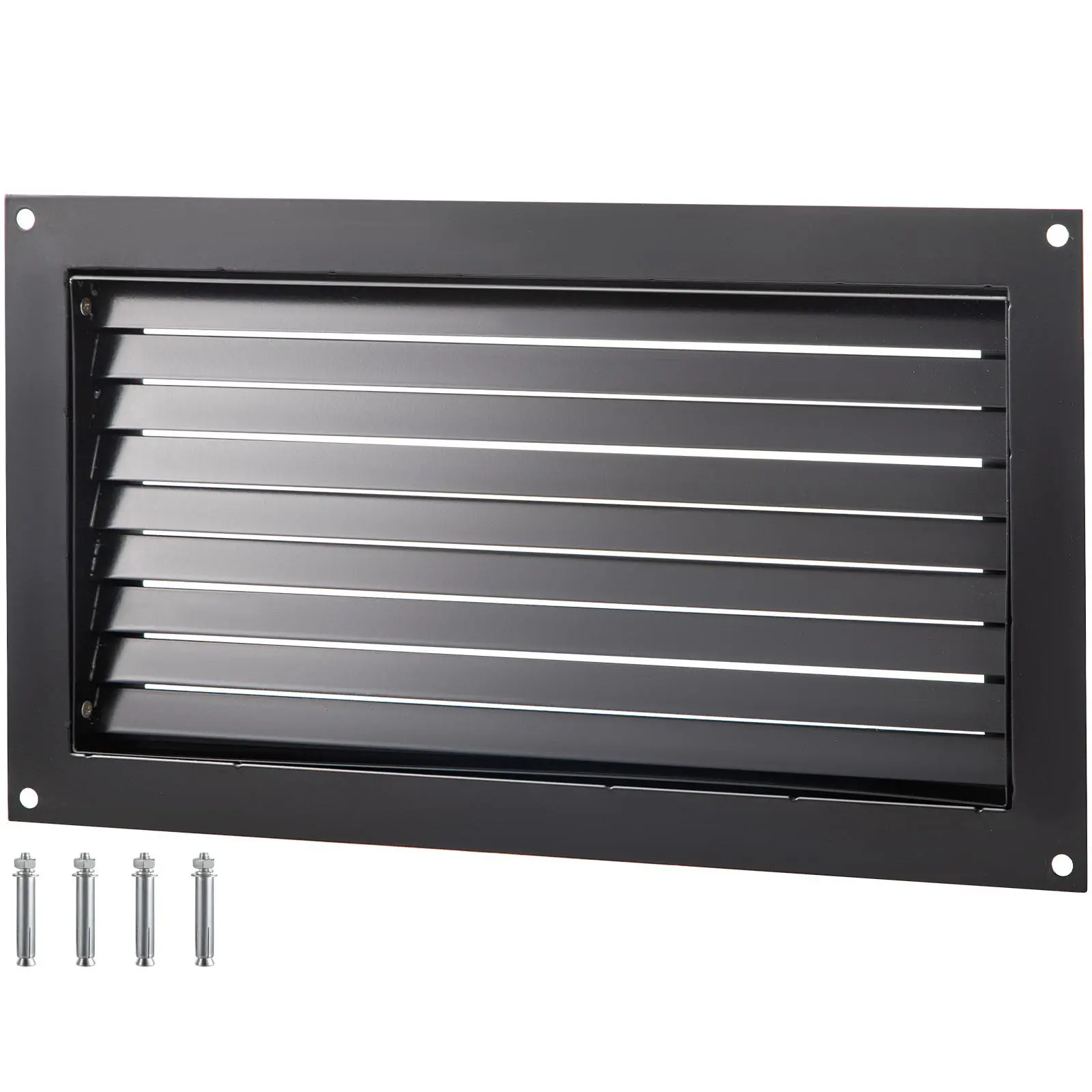 【SummerFinds】VEVOR Foundation Flood Vent,  , 8\" Height x 16\" Width Flood Vent, to Reduce Foundation Damage and Flood Risk, Black, Wall Mounted Flood Vent, for Garages & Full Height Enclosures