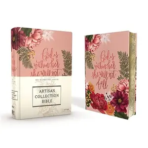 NIV, Artisan Collection Bible, Cloth over Board, Pink Floral, Designed Edges under Gilding, Red Letter, Comfort Print-Hardcover