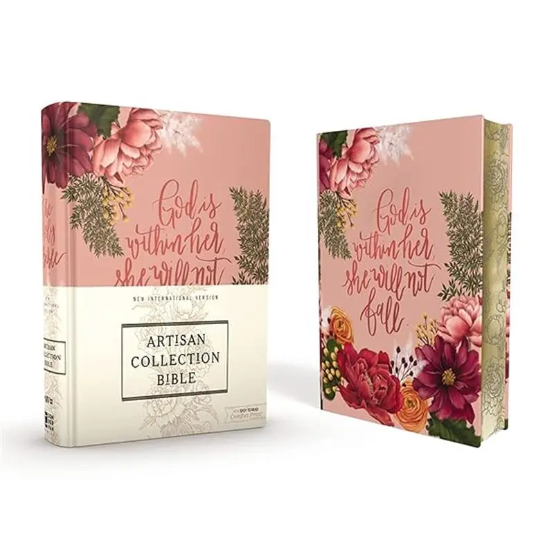 NIV, Artisan Collection Bible, Cloth over Board, Pink Floral, Designed Edges under Gilding, Red Letter, Comfort Print-Hardcover
