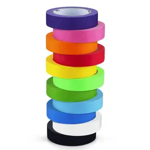 Colored Masking Tape - 11 Roll Multi- Pack, 825 Ft x 1 Inch - Colored Painters Tape for Arts & Crafts Labeling or Coding,  Art Supplies Color Tape Rolls, Colorful Masking Craft Tape