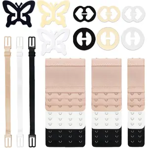 21 Pcs Adjustable Non-slip Bra Strap Clip Set Women's Sports Accessories Comfortable Bra Clip 2 Hook, 3 Hook, 4 Hook