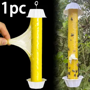 Insect Trap Lamp Tube Shape, Ultra Sticky Fly Rod, Indoor Outdoor Use, Plastic Material, Effective Mosquito Control
