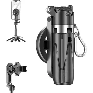 Magnetic Pocket Selfie Stick for iPhone, Must Have Travel Essential, Multifunctional Portable Selfie Stick with Wireless Remote, 360° Rotation Extendable Phone Tripod Stand, Ideal for Travel & Vlogging (Upgraded)