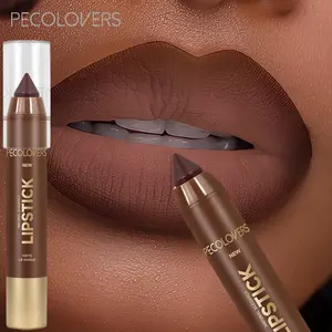 1PC Brown Smooth Lipstick, Easy Coloring Lipliner, Matte Lip Pencil, Durable Moisturizing Lipstick -Perfect for Daily Makeup