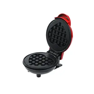 Lovely Heart Shaped Mini Breakfast Maker Multiuse Sandwich Waffle Cake Machine for Home DIY Light Food Making