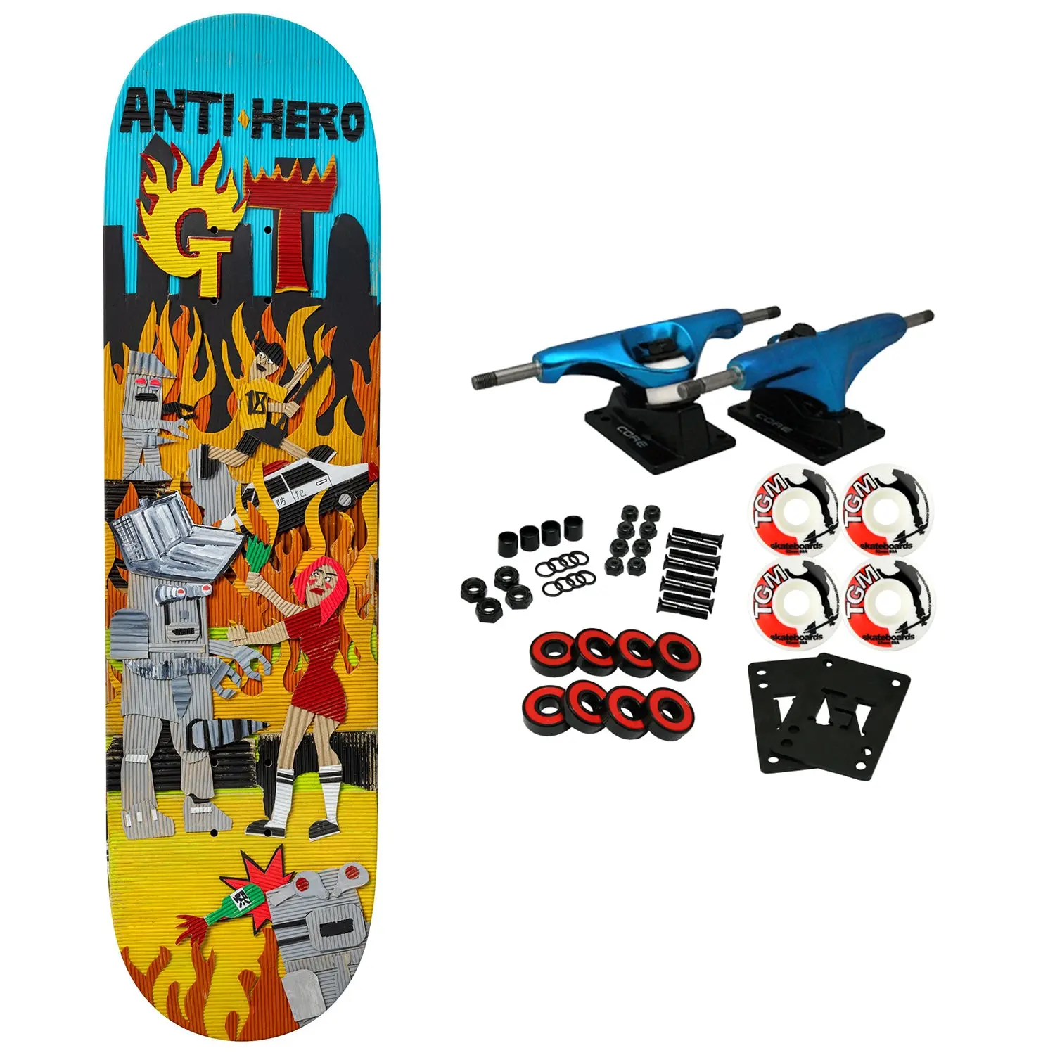 Anti Hero Skateboard Complete Grant Taylor Kenji Goto Multi 8.25" x 32"