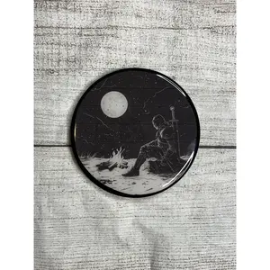 Glossy Wooden Epoxy Resin Coasters, Unique Protective Tableware for Kitchen Table Tops and Campfire Decor