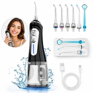 Portable Water Flosser with 5 Modes & 6 Nozzles, IPX7 Waterproof USB Rechargeable Oral Irrigator for Braces and Sensitive Teet