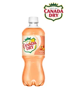 Canada Dry Peach Soda 20 FL OZ | Single Bottle, 3 Pack or 7 Pack | Peach Flavored Soda | NYC Bodega Favorite | NY Snack Pantry