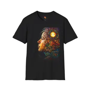 Sun Lady Psychedelic Unisex Softstyle T-Shirt