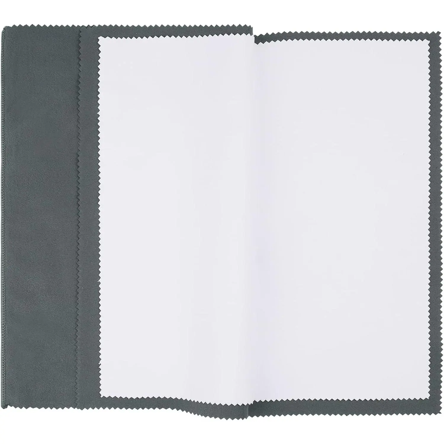 2 Pack X-Large 14''x11''   Polishing Cloths,  Silverware Cleaning Cloth for 925 , , Double Layer Polishing Puff Cloths Grey