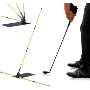 Golf Alignment Sticks - Golf Sticks Alignment Holder Plate, Golf Alignment Rods Aid for Aiming, Putting, Full Swing Trainer, Posture Corrector Golf  aid
