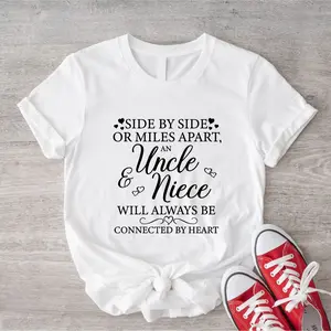 Side by Side or Miles Apart Uncle & Niece Shirt, Gift for Uncle, Best Uncle Tee, Uncle And Niece Matching Shirts, Uncle And Niece Best Friends Tee, Niece Gift, Father's Day Gifts