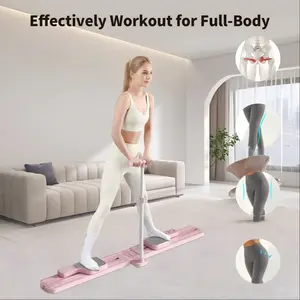 Multifunctional Ski Machine and Pilates Board--Adjustable Glute and Pelvic Floor Muscle Trainer, Unisex, Suitable for Leg Exercises, Core Strength Training, Full-Body Home Fitness Equipment