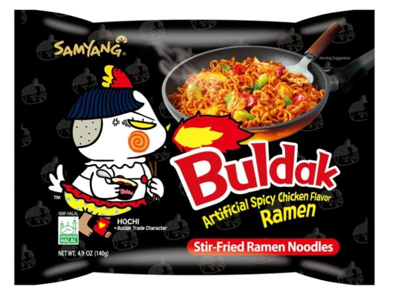 Samyang Buldak Spicy Ramen – Hot Chicken Korean Stir-Fried Instant Noodles, Original Flavor, 1 Bag with 5 Packs