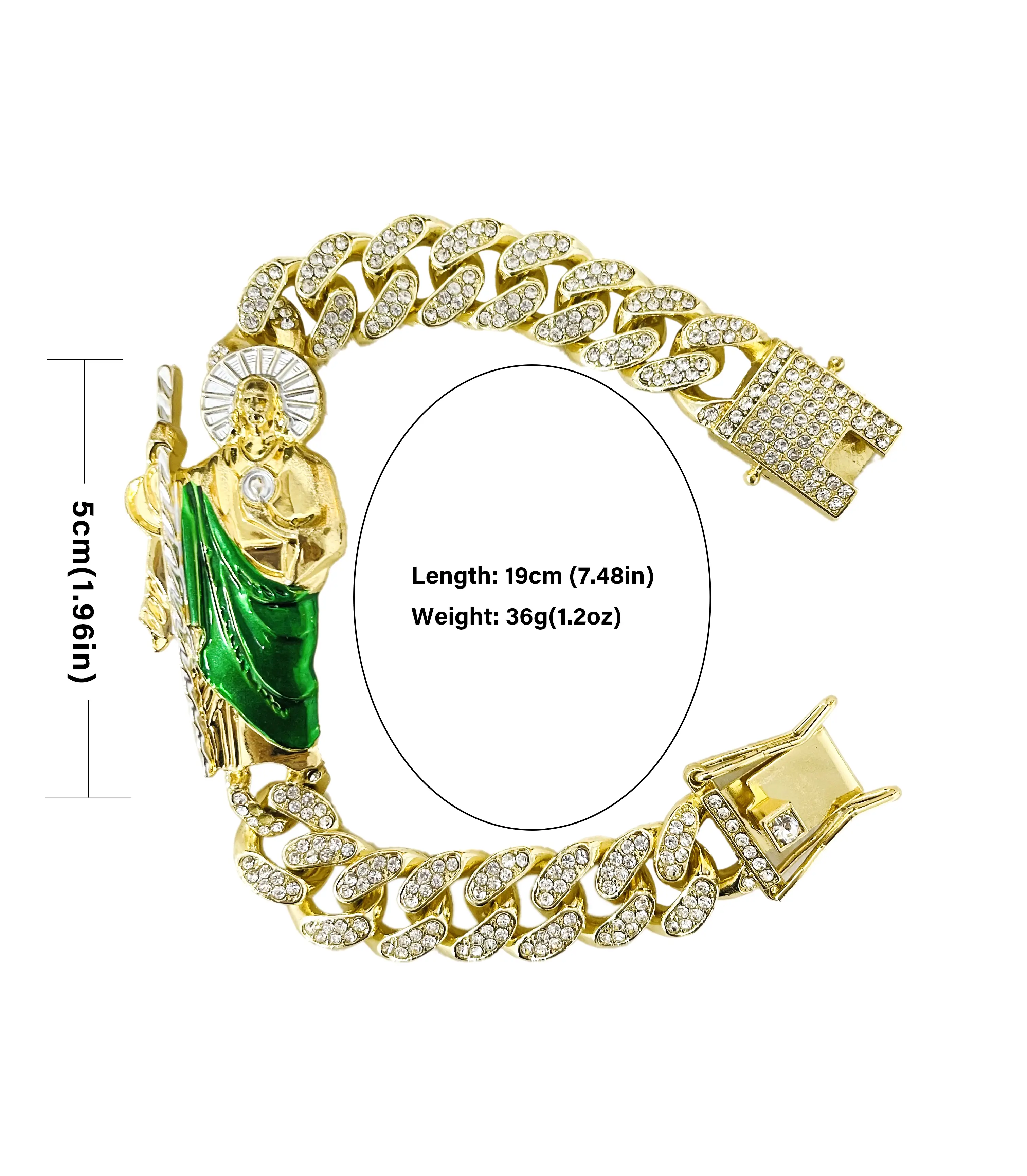 San Judas Tadeo Bracelet, Stainless Steel 24k Gold Plated Saint Jude Pendant friendship bracelets san judas san judas