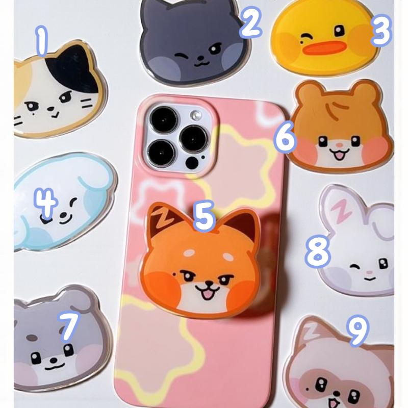 KPOP SKzoo0 Phone Grip Holder Stand Mount Magnetic Cute Magsafe Popsocket Series for iPhone MagSafe Cases & Kindle Grips Secure Stylish Expanding Phone Grip