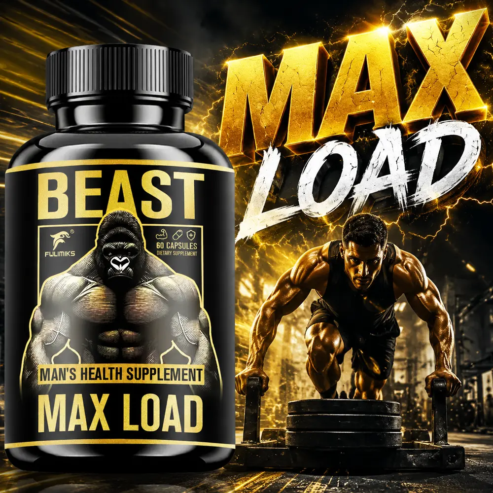 FULIMIKS MAX LOAD Pills Men’s Health Supplement, 5000mg Proprietary Herbal Blend, With Ashwagandha, L-Arginine, Tongkat Ali, Fenugreek, Panax Ginseng, Maca Root Extract, Support Energy & Vitality, Premium Formula, Day & Night Support Overall Male Health