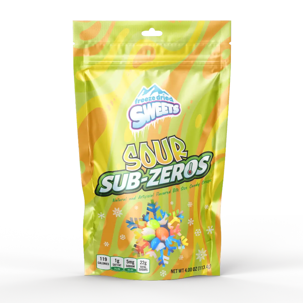 Freeze Dried Sweets - Sub-Zeros - Sour - Freeze Dried Candy - 4oz. Bag